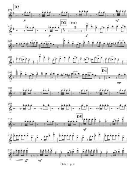 Concerto for Orchestra, opus 111 (2005) Flute part 1