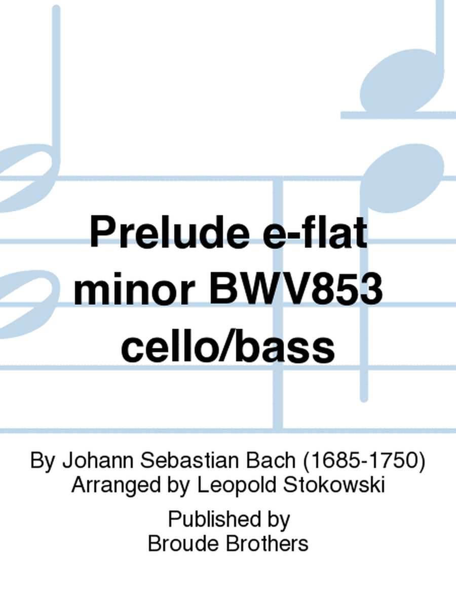 Prelude in e-flat (No. 8 from Part I of Das wohltemperierte Clavier, BWV 853