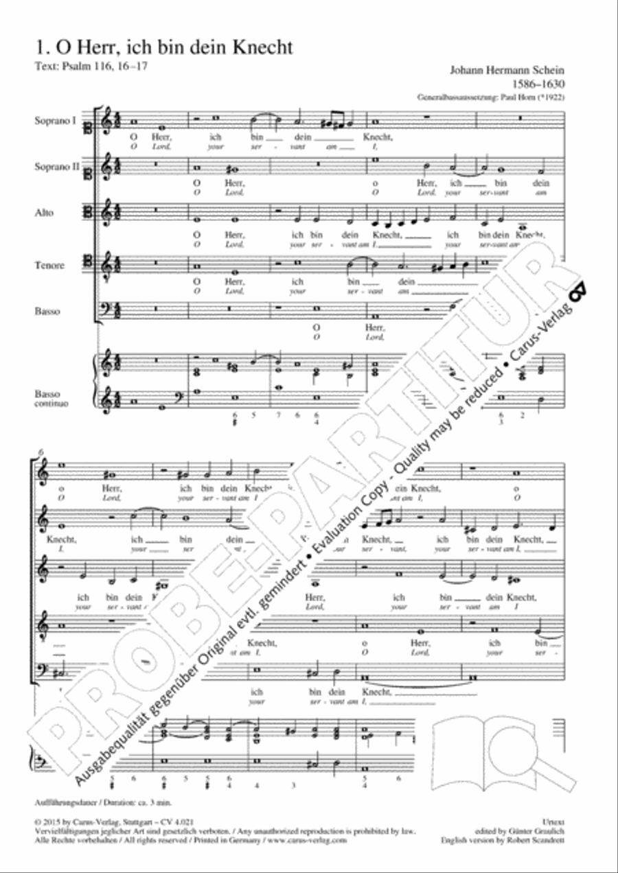 Schein: Israelsbrunnlein. Fontana d'Israel. Complete edition Choir scores gallery preview page 8