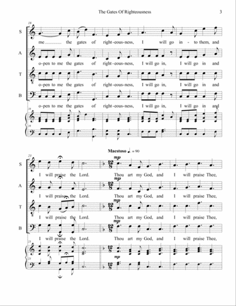 The Gates Of Righteousness 4-Part scores gallery preview page 3