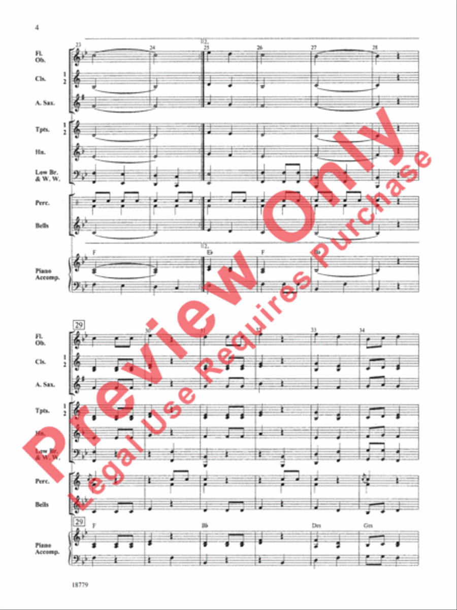 Battle Creek March Concert Band scores gallery preview page 5