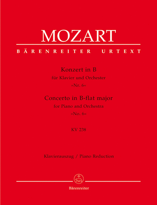 Concerto for Piano and Orchestra, No. 6 B flat major, KV 238