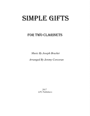 Book cover for Simple Gifts for Two Clarinets