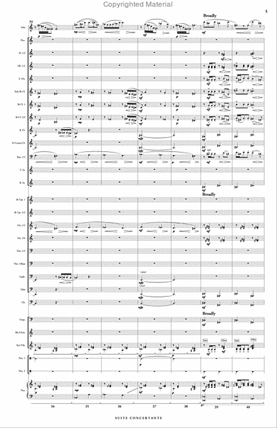 Suite Concertante for Alto Saxophone & Wind Orchestra (score & parts) Concert Band scores gallery preview page 6
