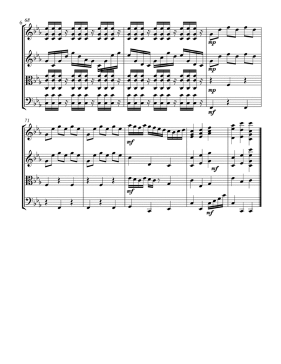 Playing Chess String Quartet scores gallery preview page 6