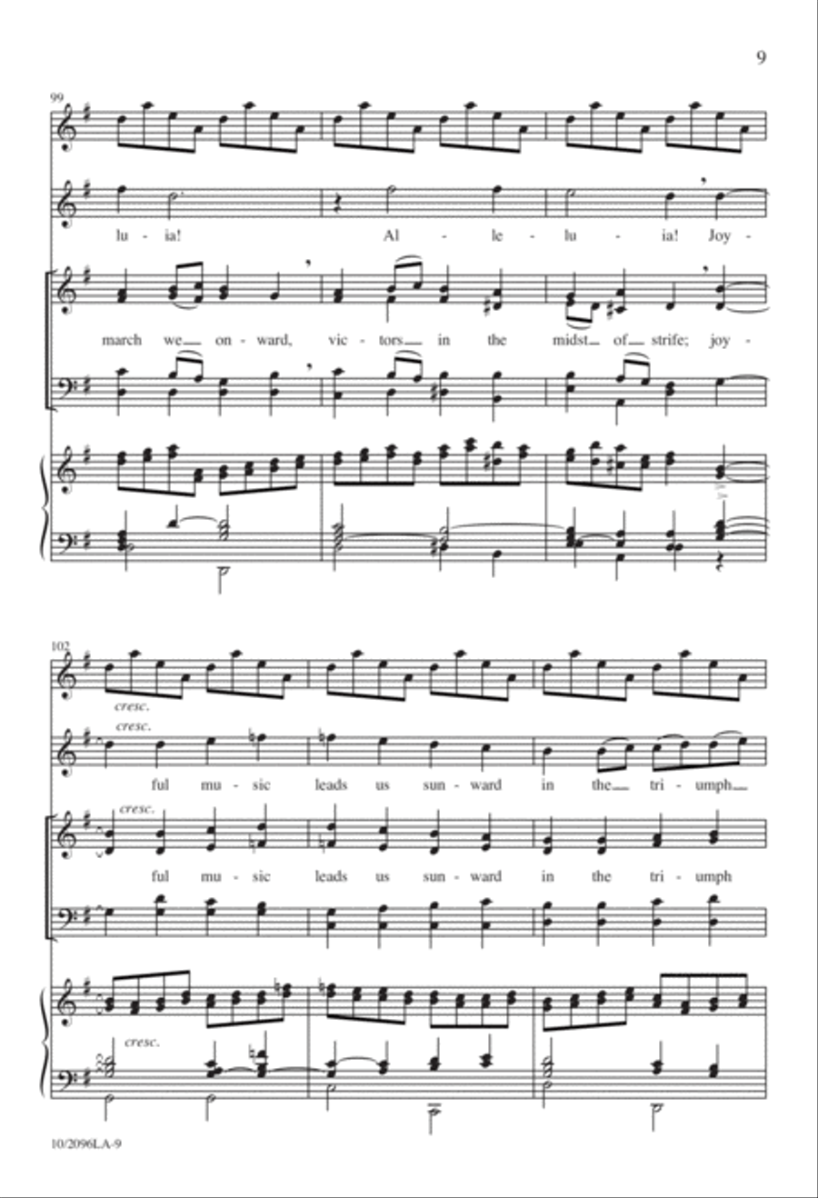 Joyful, Joyful, We Adore Thee 4-Part scores gallery preview page 9