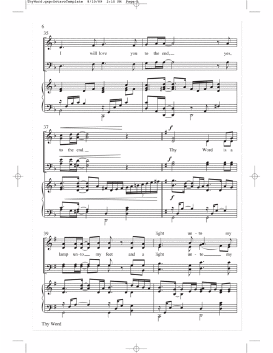 Thy Word Thy Word Choir scores gallery preview page 6