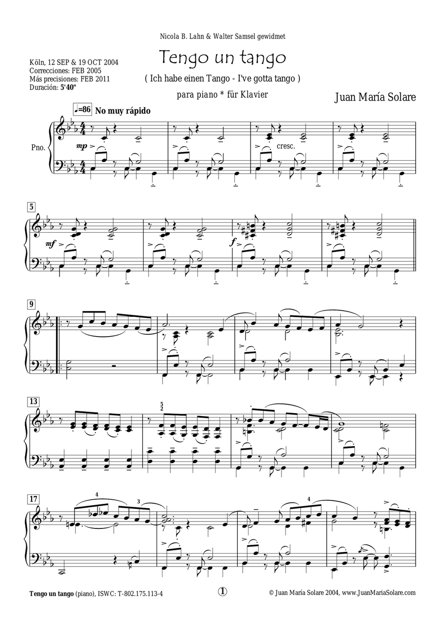 Tengo un Tango [piano solo] Piano Method scores gallery preview page 2
