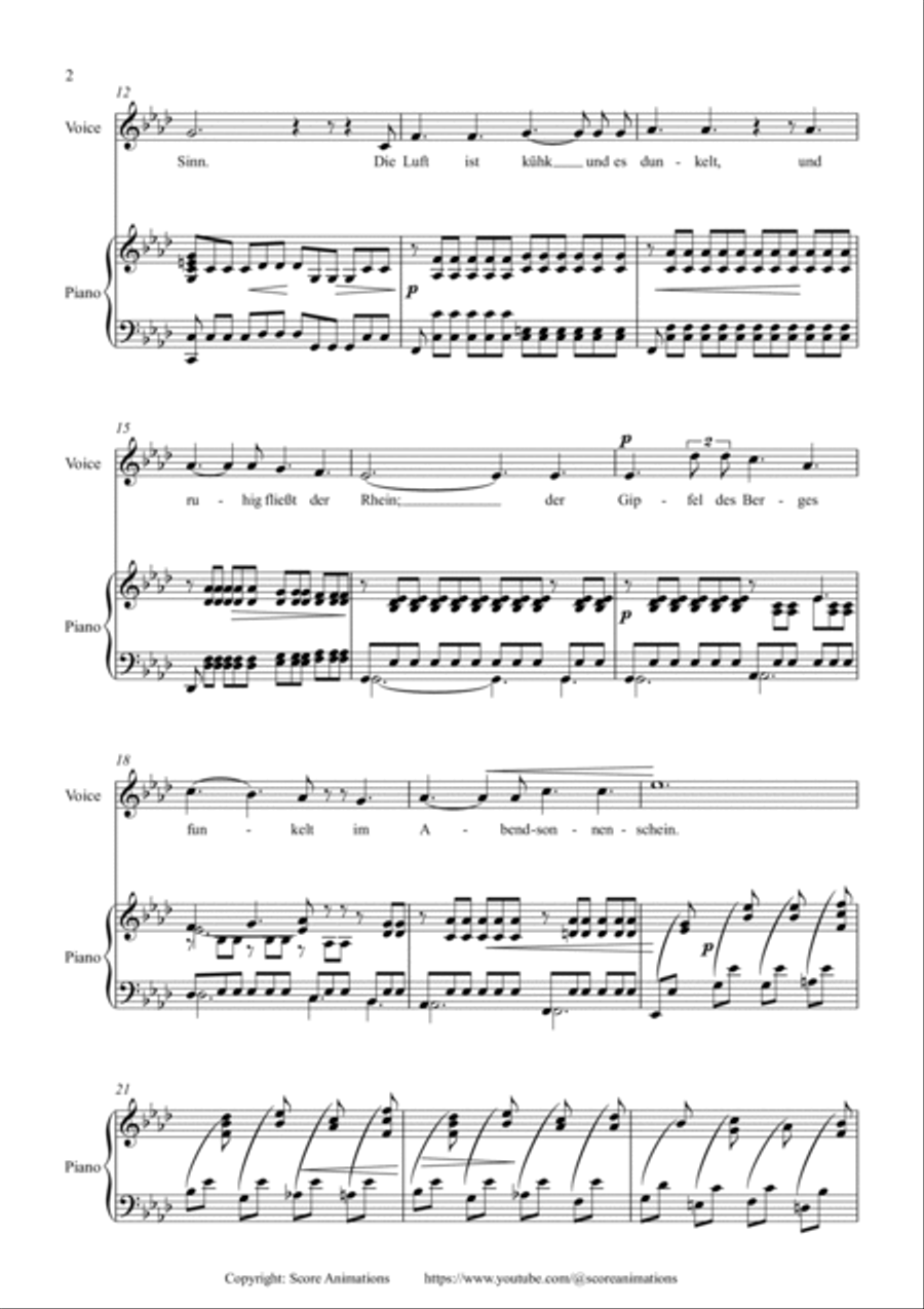Lorelei in F minor (Lower key) Voice scores gallery preview page 2