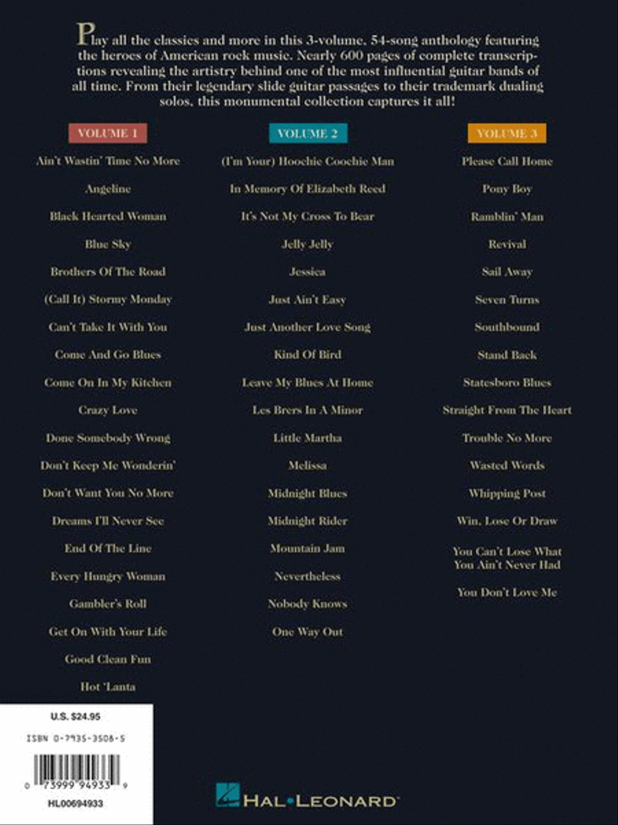 The Allman Brothers Band – The Definitive Collection for Guitar – Volume 2 Electric Guitar scores gallery preview page 7