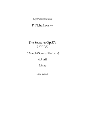 Book cover for Tchaikovsky: The Seasons Op.37a “Spring” (Mar, Apr, May) - wind quintet