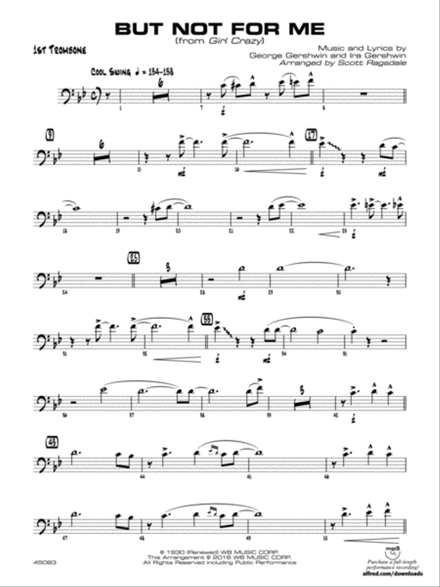 But Not for Me: 1st Trombone Jazz Ensemble scores gallery preview page 1