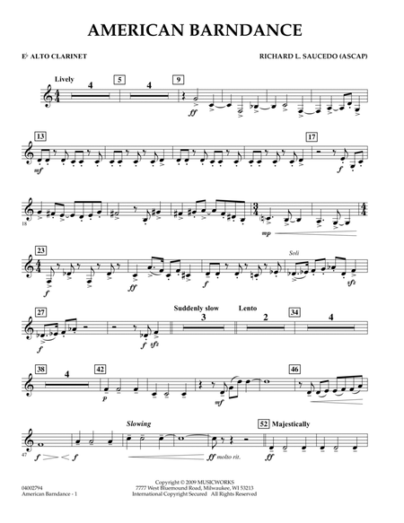 American Barndance - Eb Alto Clarinet