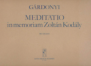 Book cover for Meditatio in Memoriam Zoltan Kodaly