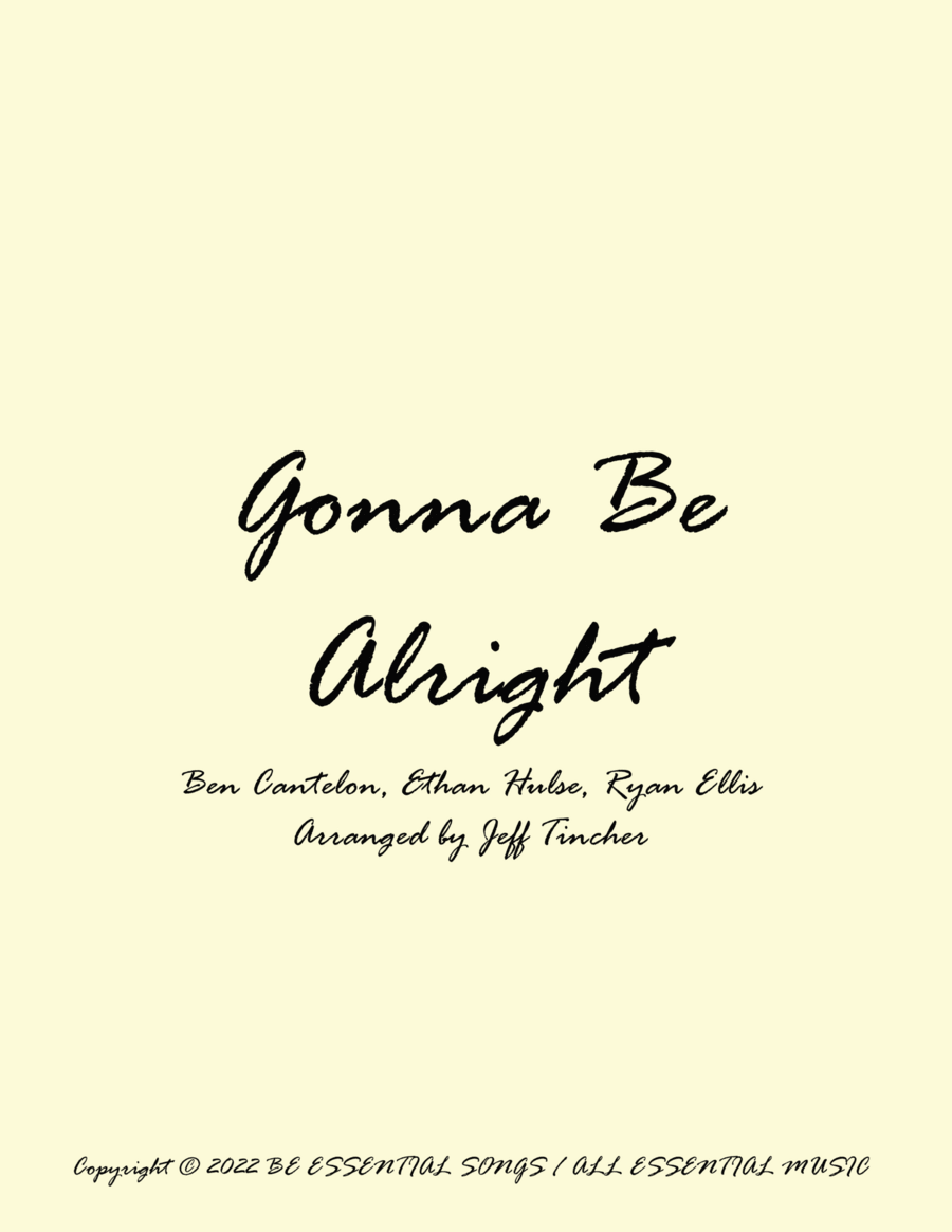 Gonna Be Alright Piano, Vocal, Guitar scores gallery preview page 1