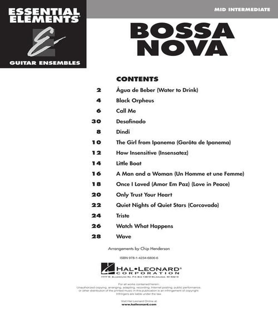 Bossa Nova – 15 Songs Arranged for Three or More Guitarists Guitar Ensemble scores gallery preview page 3