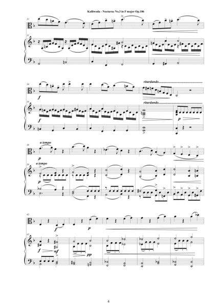 Kalliwoda - Nocturne No.3 in F major Op.186 for Viola and Piano - Score and Part image number null