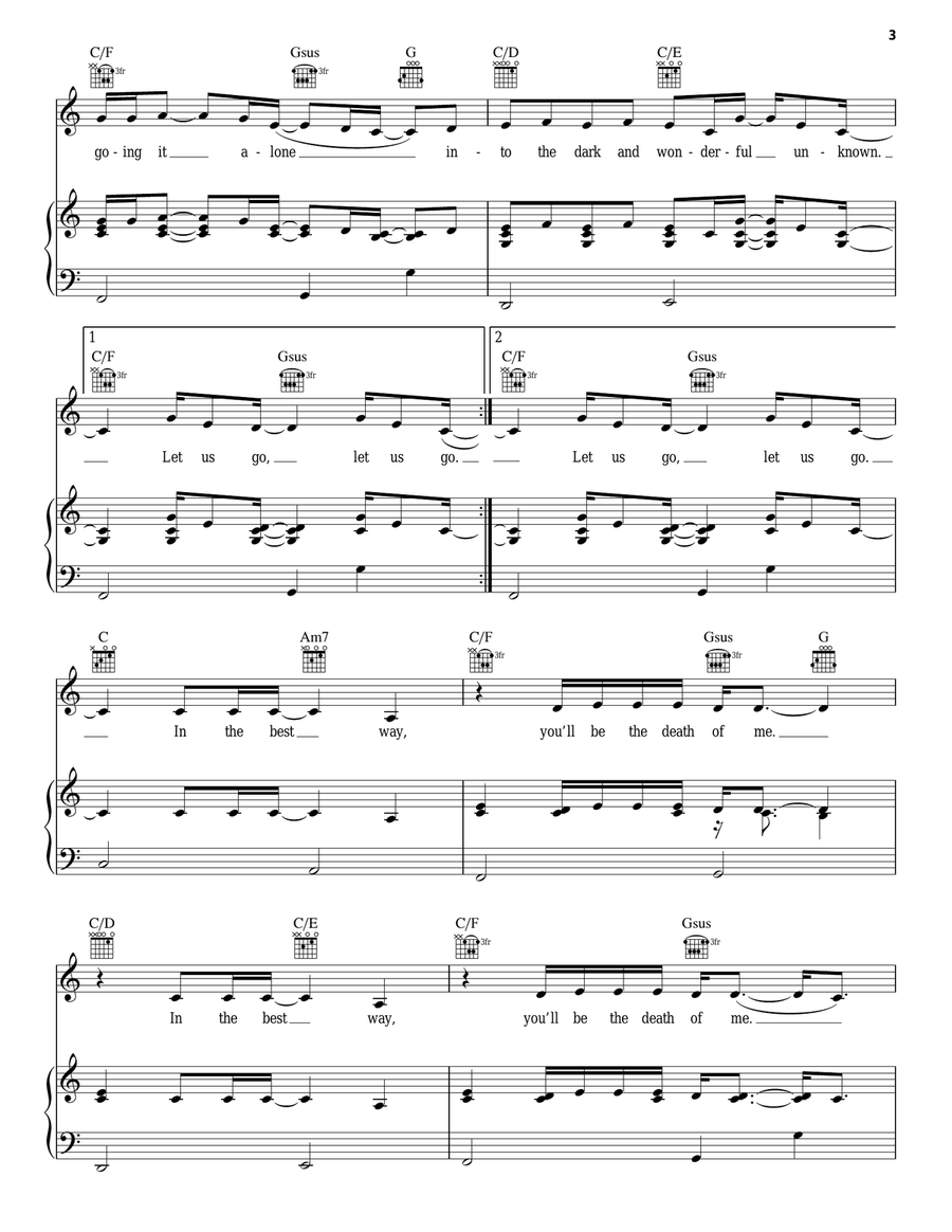 Wonderful Unknown Acoustic Guitar scores gallery preview page 3