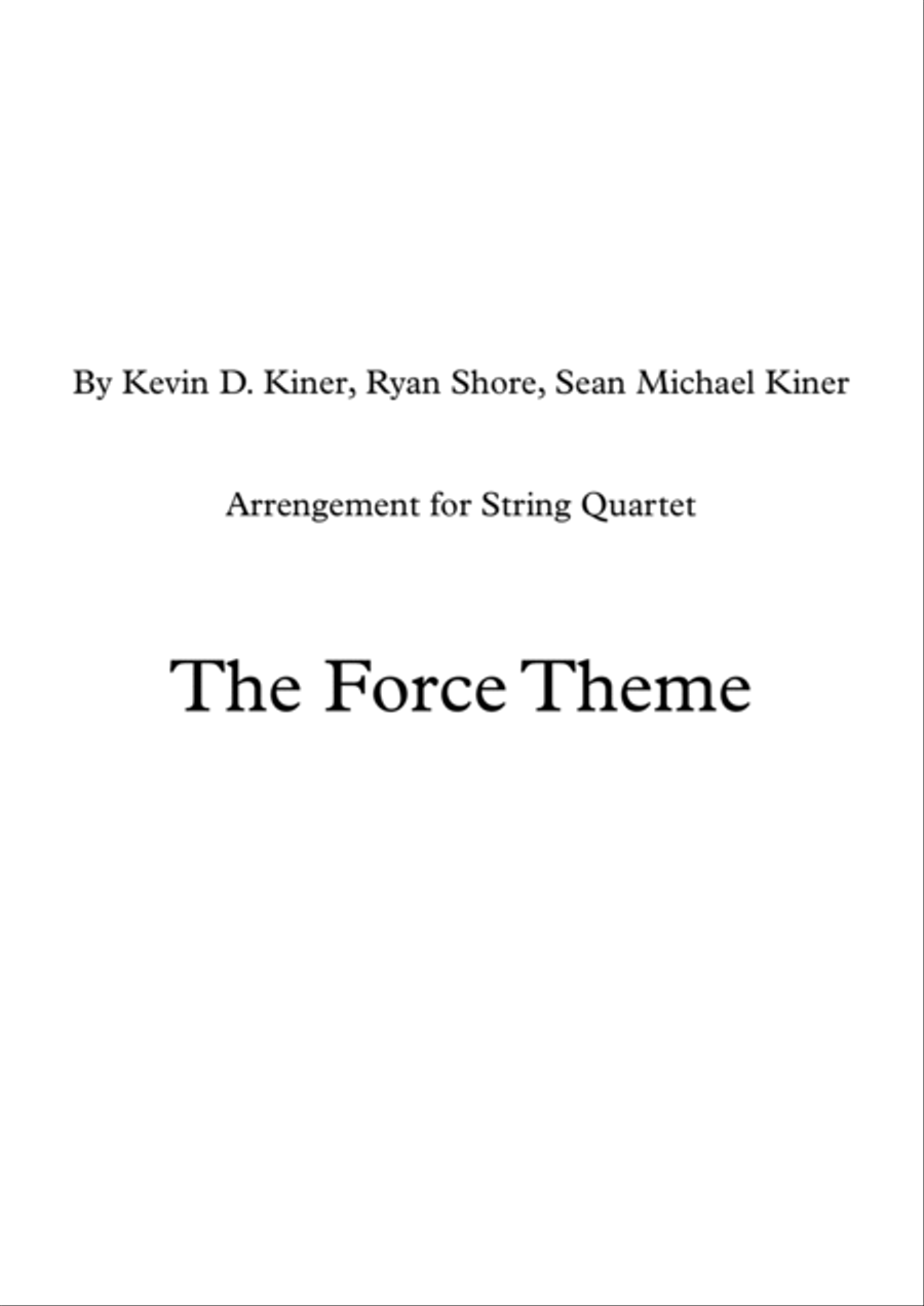 The Force Theme String Quartet scores gallery preview page 2