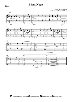 Silent Night - Christmas Carol - easy piano