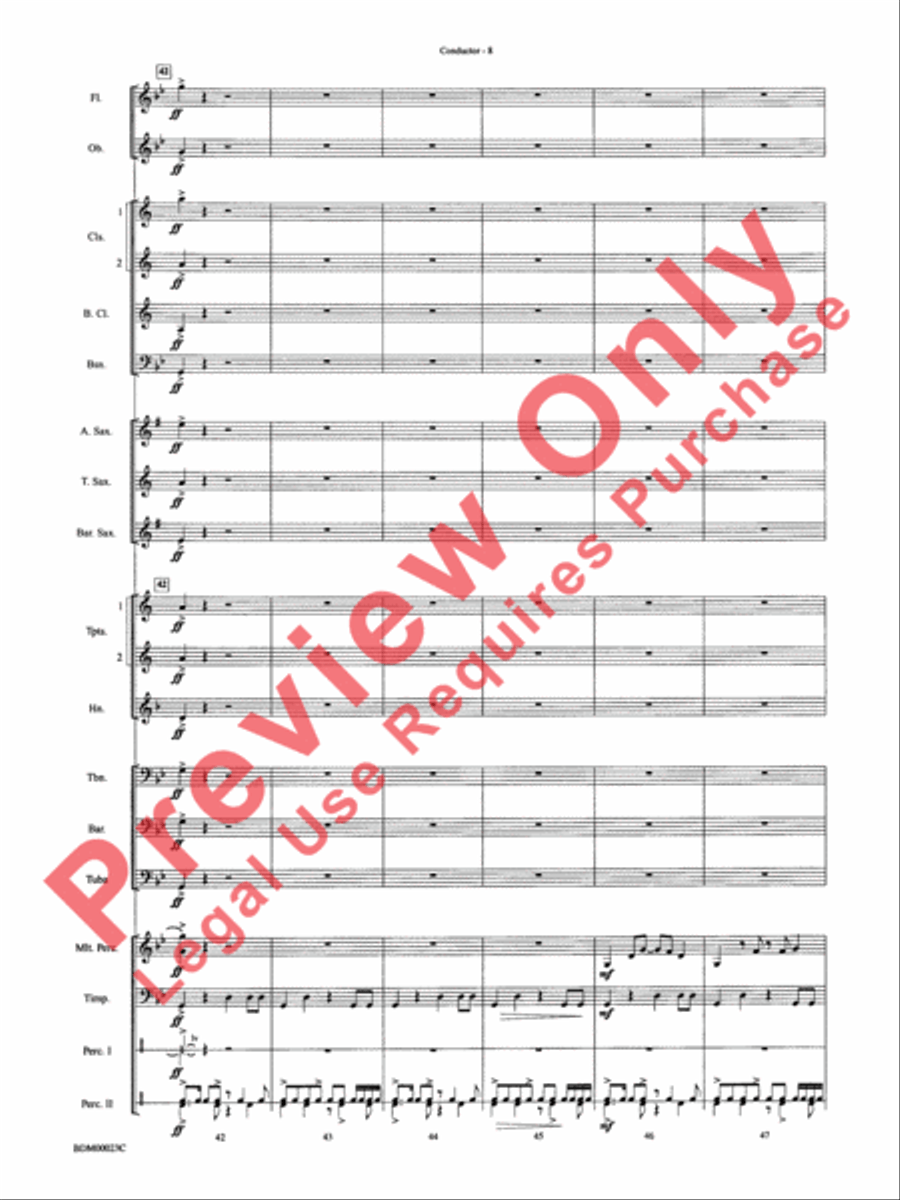 Under the Rice Moon Concert Band scores gallery preview page 11