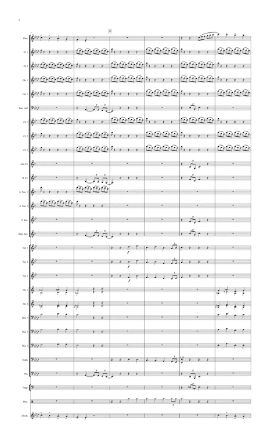 Fantasia on Moravian Hymns Concert Band scores gallery preview page 2