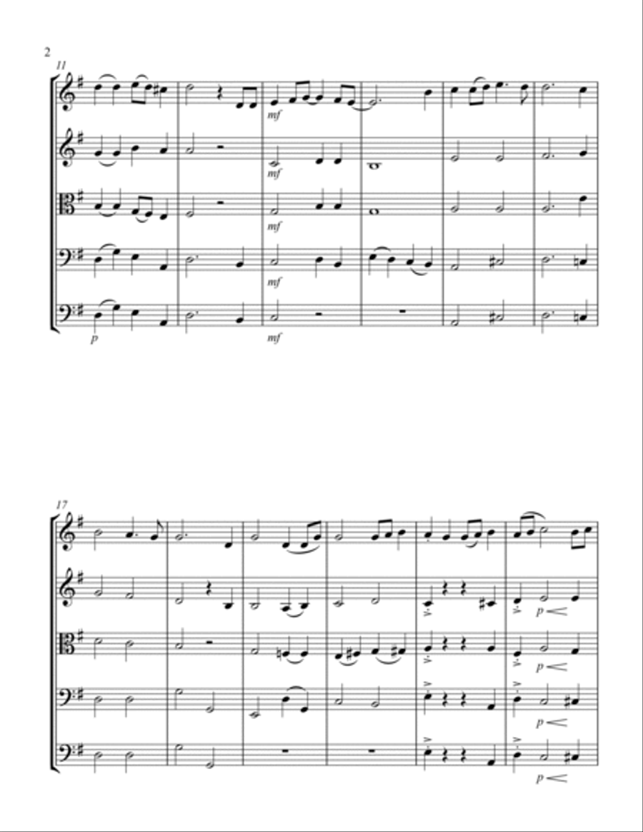 The Trees are all bare String Quintet scores gallery preview page 2