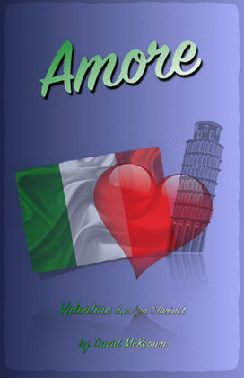 Book cover for Amore, (Italian for Love), Clarinet Duet