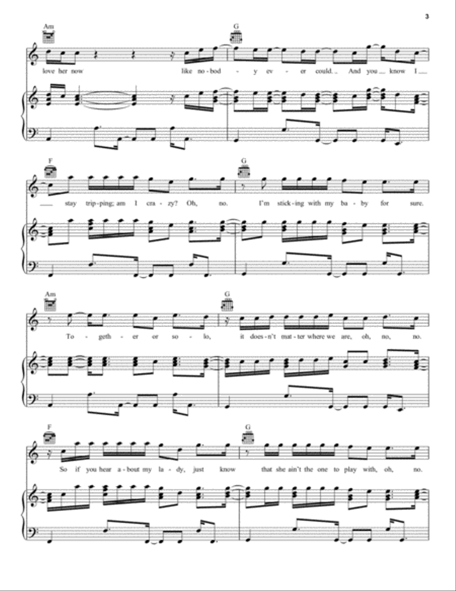 Cross Me (feat. Chance the Rapper & PnB Rock) Piano, Vocal, Guitar scores gallery preview page 3