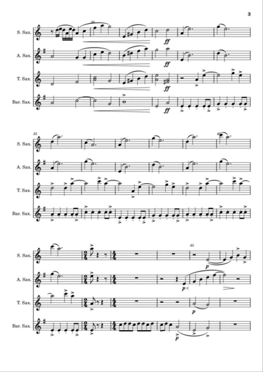 Ecstasy Of Gold Woodwind Quartet scores gallery preview page 3