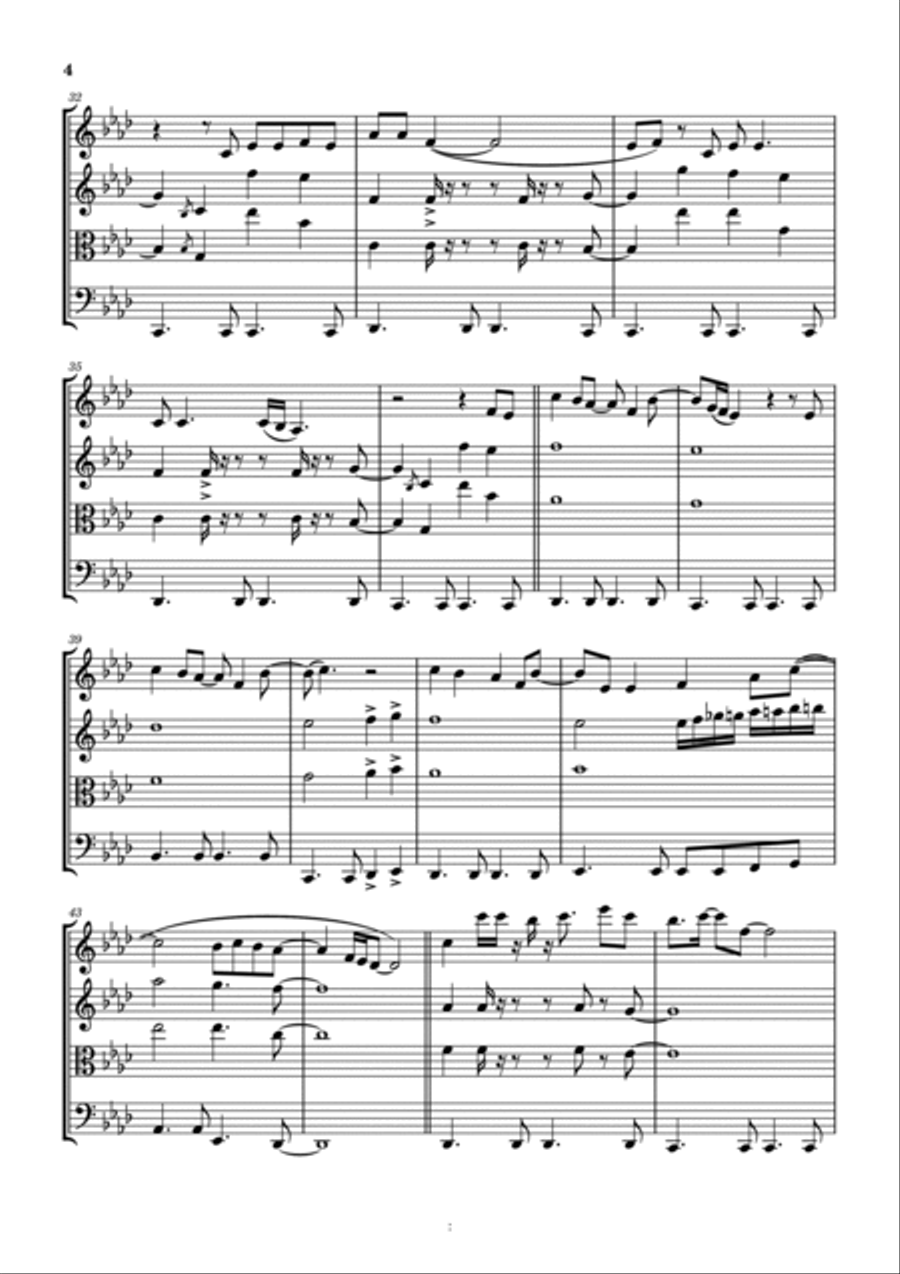 Lotta Love Lotta Love String Quartet scores gallery preview page 5