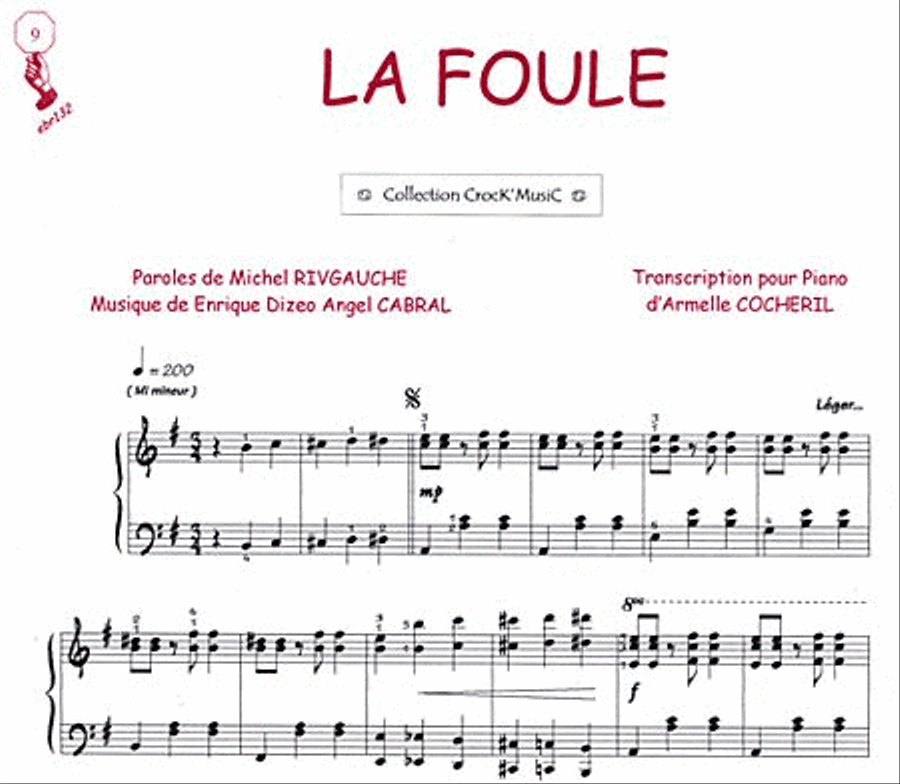 La Foule (Collection CrocK'MusiC) Piano Solo scores gallery preview page 1