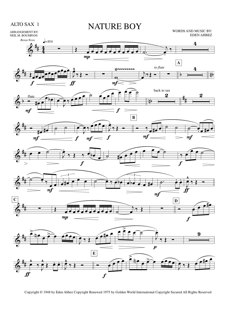 Nature Boy Jazz Ensemble scores gallery preview page 1