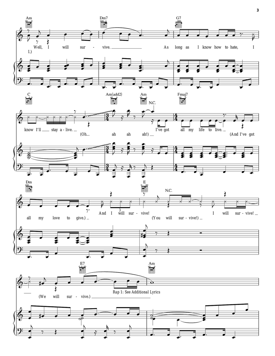 I Will Survive Guitar scores gallery preview page 3