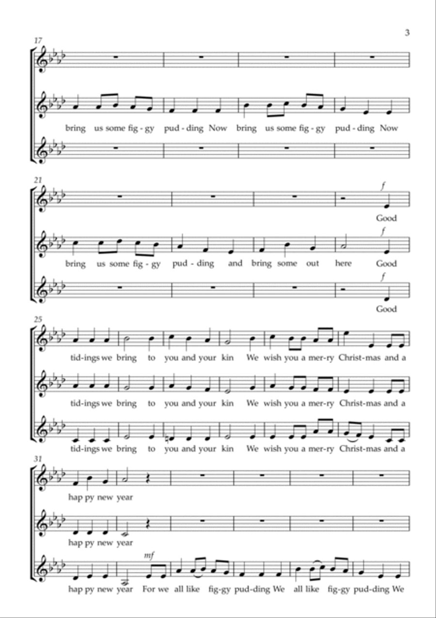 We Wish You a Merry Christmas SSA SSA scores gallery preview page 3