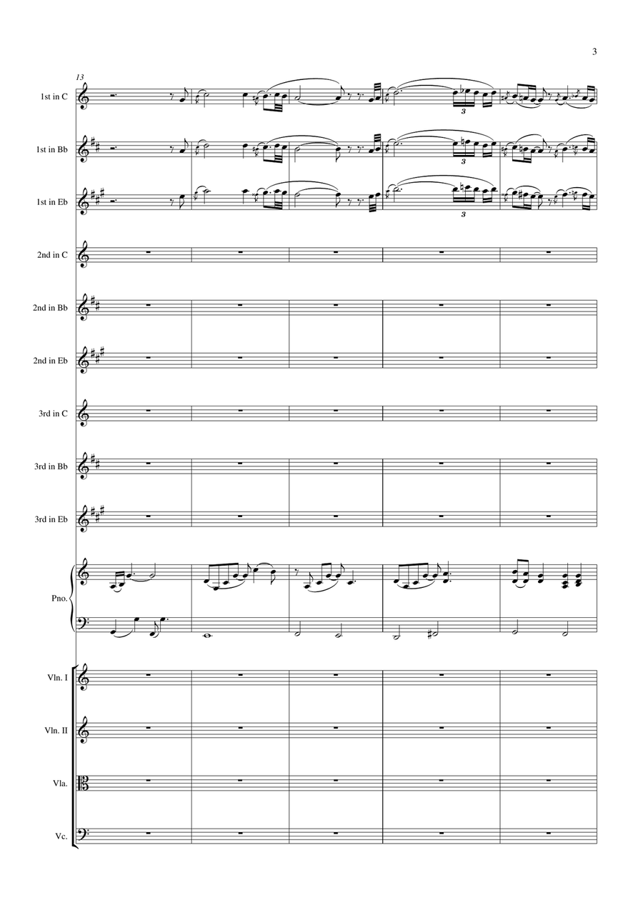 It is well with my soul (complete arrangement) Large Ensemble scores gallery preview page 3