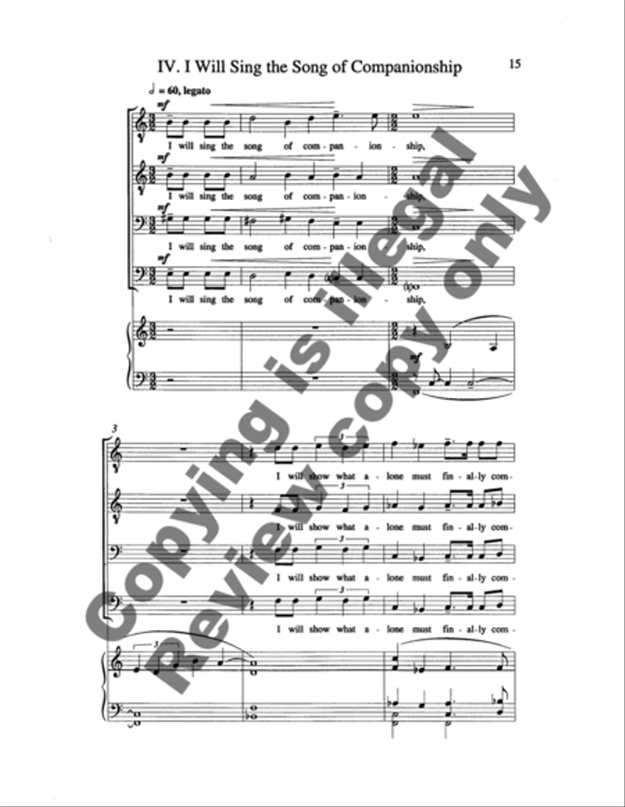 Songs of Self-Awareness TTBB scores gallery preview page 10