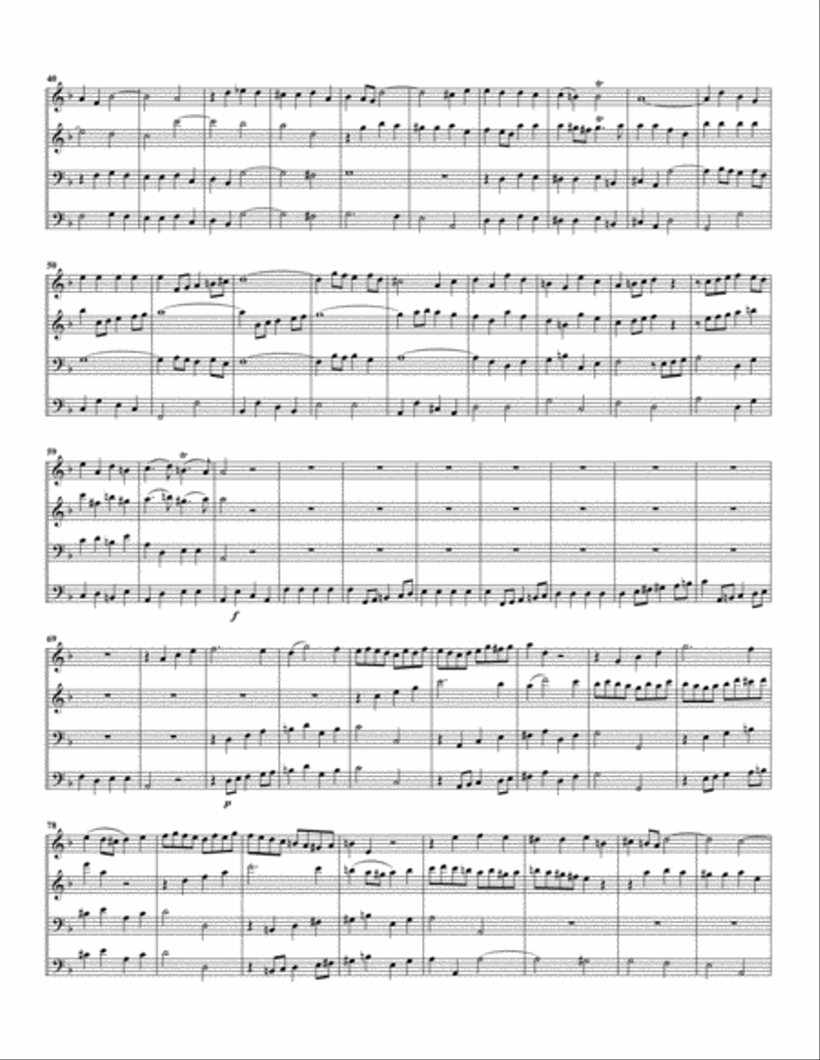 Wenn meine Trübsal als mit Ketten from Cantata BWV 38 (arrangement for 4 recorders) Recorder scores gallery preview page 2
