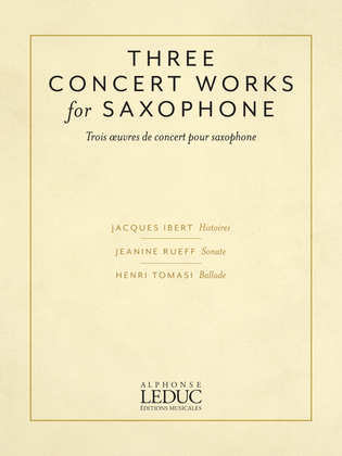 Book cover for Three Concert Works for Saxophone