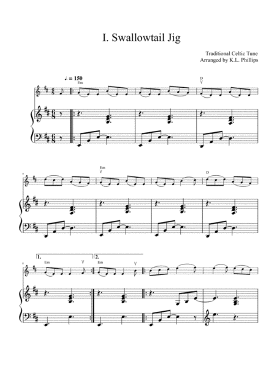 Five Celtic Tunes for Violin with Piano Accompaniment Violin Solo scores gallery preview page 3