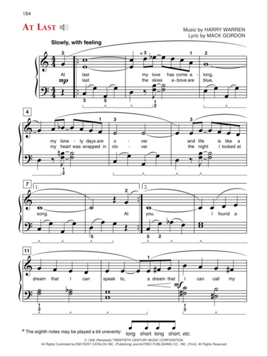 Alfred's Self-Teaching Adult Piano Course Piano Method scores gallery preview page 8