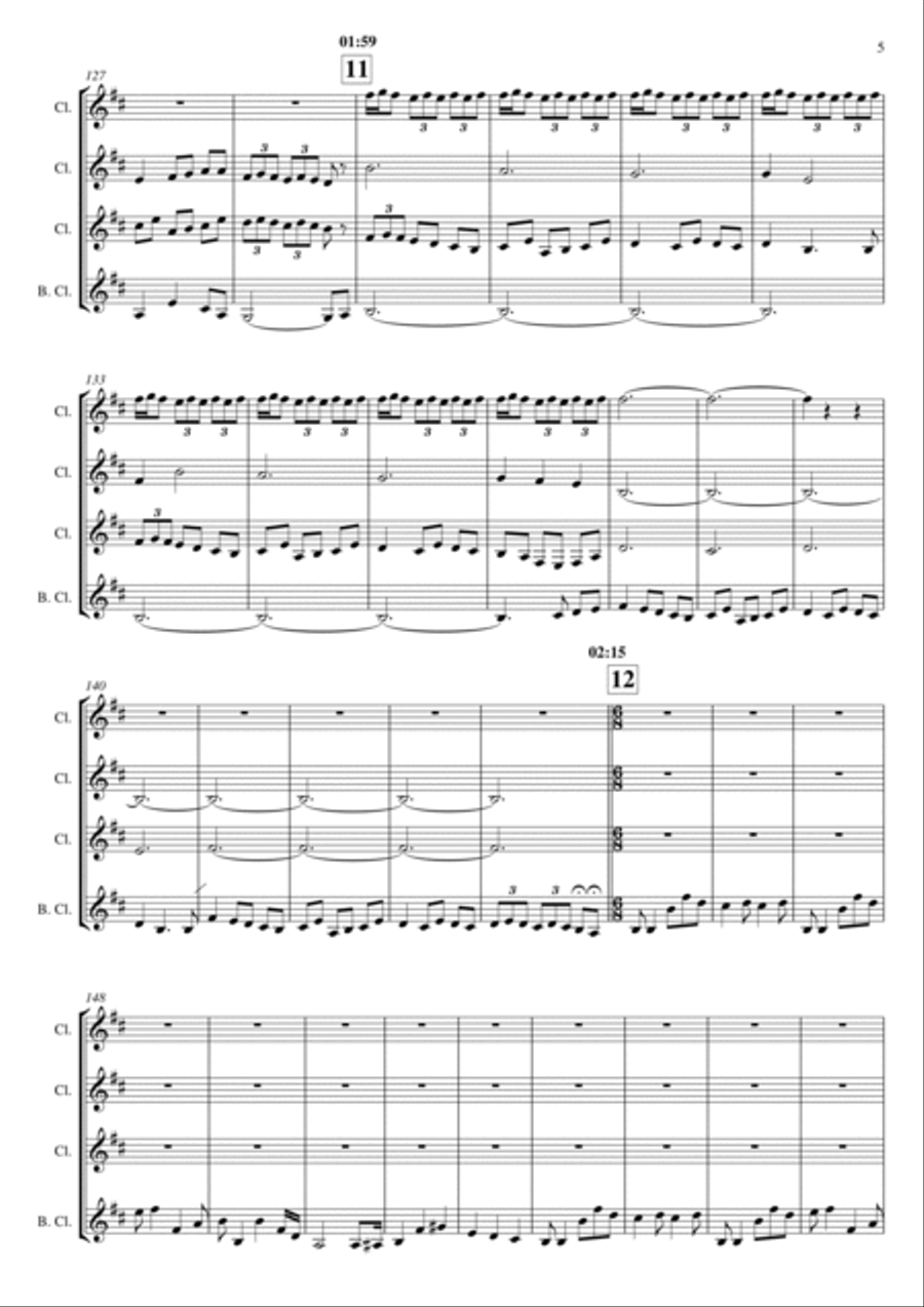 Trip to Skye Woodwind Quartet scores gallery preview page 5