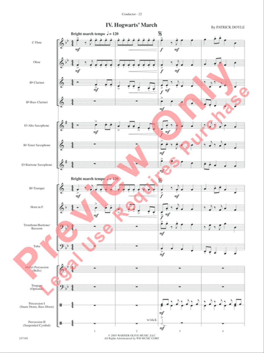 Harry Potter and the Goblet of Fire, Themes from Concert Band scores gallery preview page 24