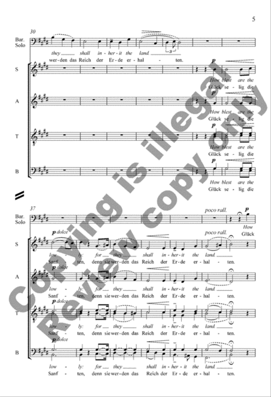 The Beatitudes (Die Seligkeiten) Divisi scores gallery preview page 4