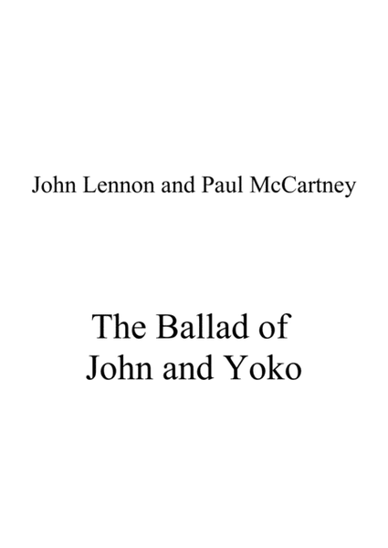 The Ballad Of John And Yoko image number null