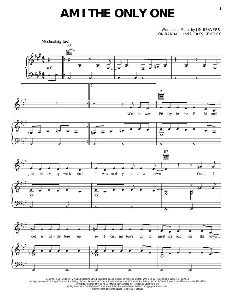 Am I The Only One Acoustic Guitar scores gallery preview page 1