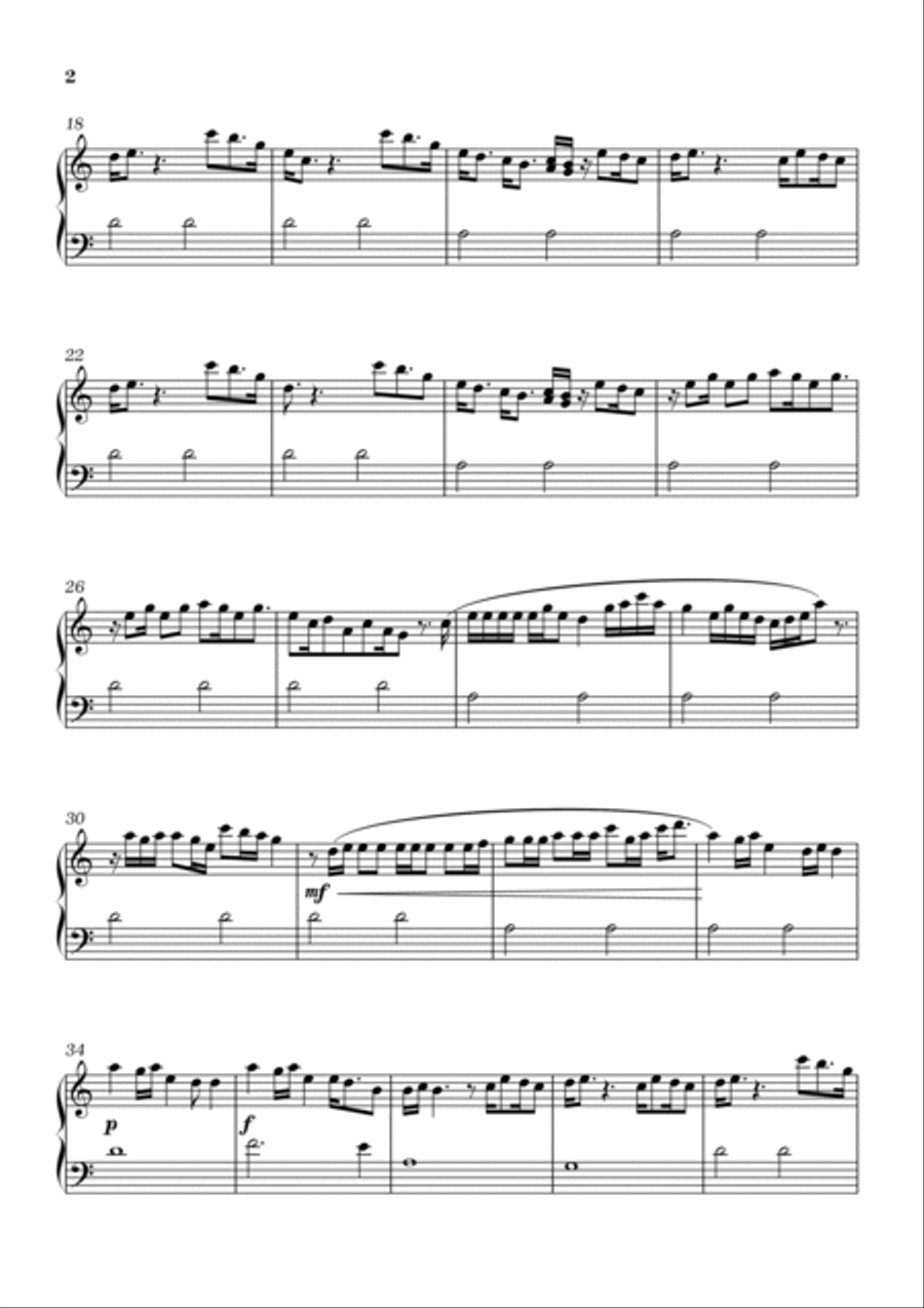 Honey Piano Solo scores gallery preview page 2
