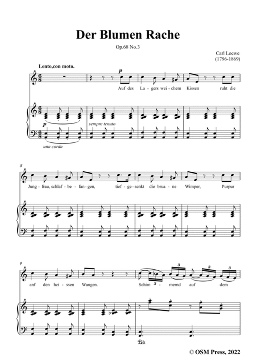 Loewe-Der Blumen Rache,in a minor,Op.68 No.3,from 3 Balladen,for Voice and Piano