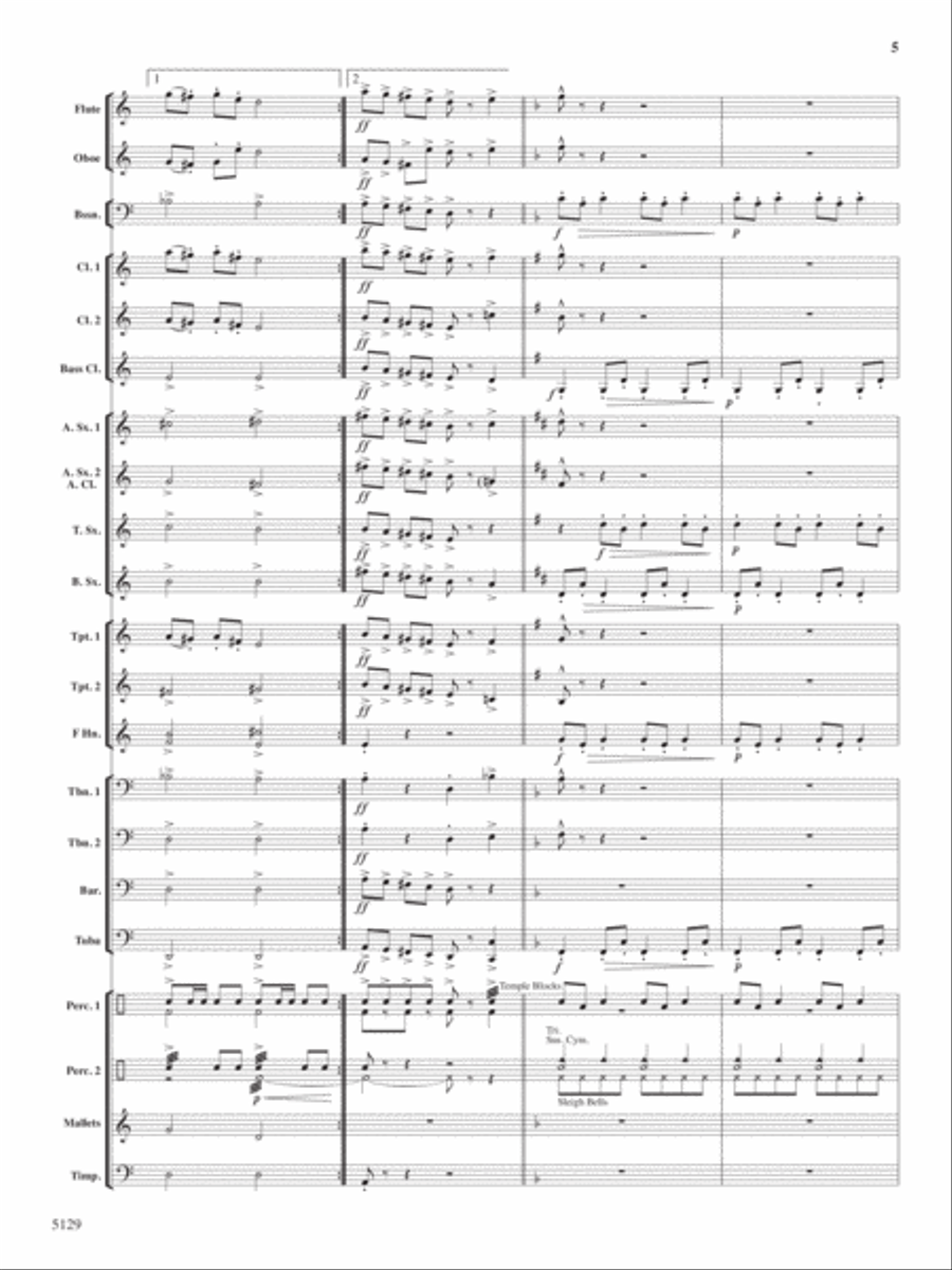 Witch's Dance Concert Band scores gallery preview page 5