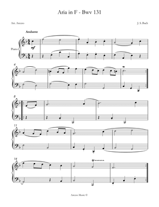 aria in f major bwv anh. 131 sheet music for piano